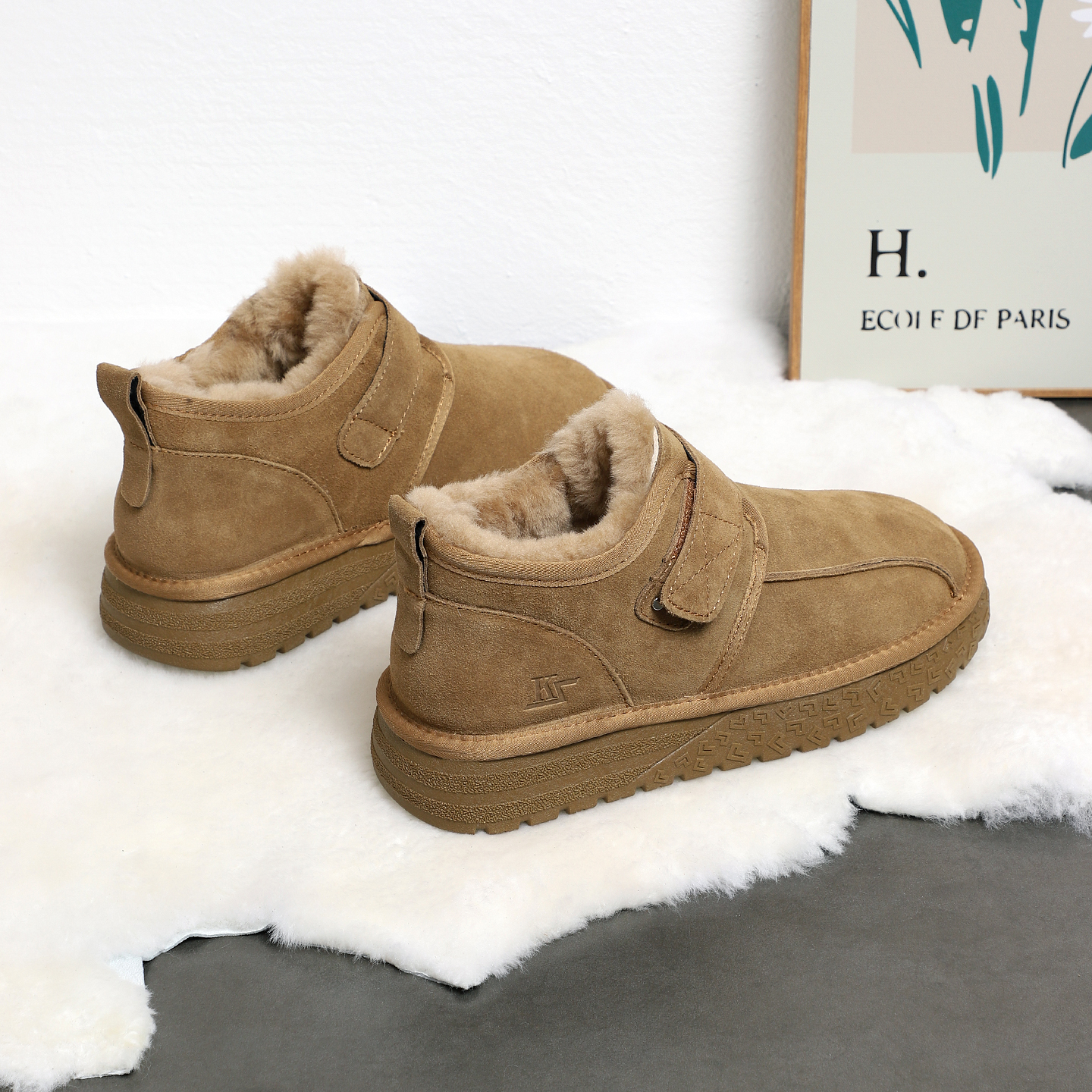 2025冬季新款男士全羊毛雪地靴