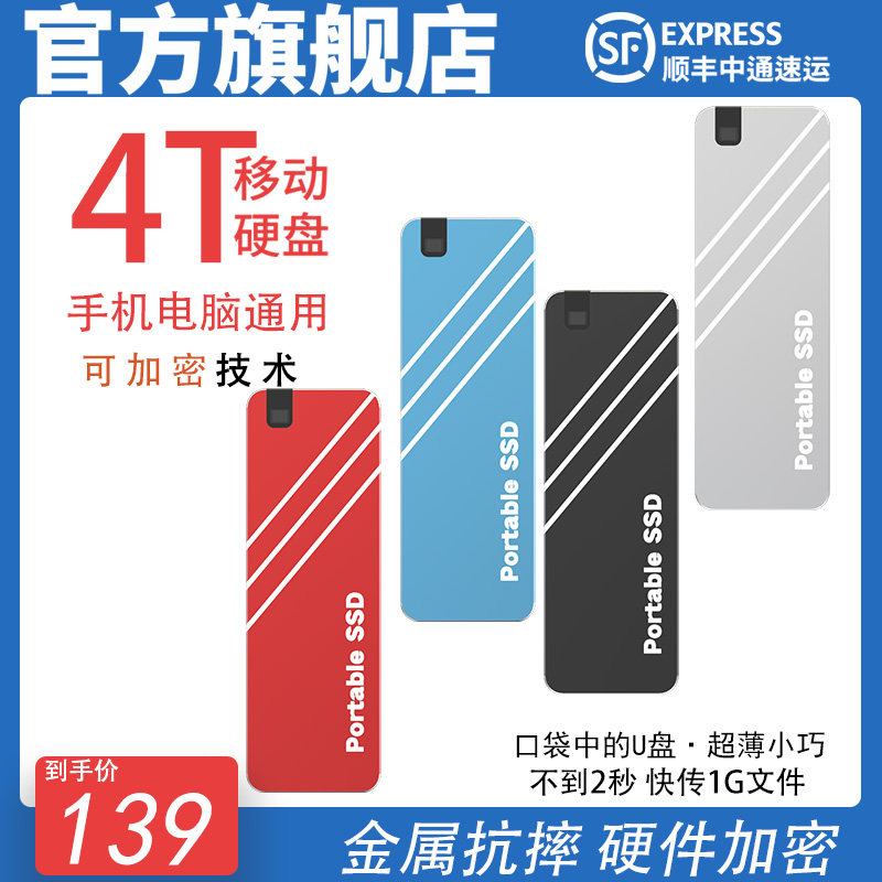 超薄大容量移动硬盘固态高速读写1TB/2T/4T外接手机电脑可加密U盘属于什么档次？
