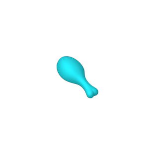 高砖积木零件GDS-M1152配件鸡腿兼容42876-33057小颗粒拼插散件