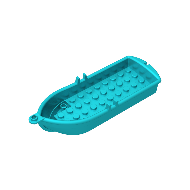 高砖积木零件GDS-90132配件14x5x2 小船兼容小颗粒MOC拼插散件