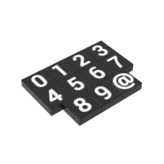 高砖积木零件GDS-B2208配件1x1光面板印刷件数字零件包兼容散件