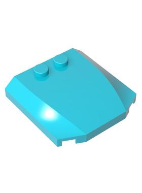 高砖积木零件GDS-1266配件4x4x2/3 楔形盖板兼容45677MOC拼插散件