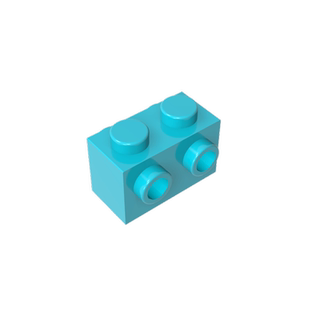 高砖积木零件GDS-648两侧带转接凸点砖1x2兼容52107小颗粒MOC