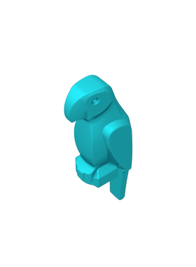 高砖积木零件GDS-90102配件鹦鹉兼容2546小颗粒MOC拼插散件