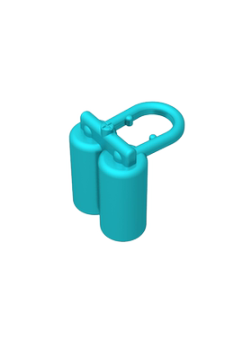 高砖积木零件GDS-90042配件氧气筒兼容3838小颗粒MOC拼插散件