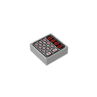 高砖积木零件GDS-613-DE1656配件1x1光面板印刷件计算器兼容散件