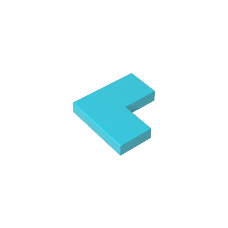 高砖积木零件GDS 转角光面板兼容14719小颗粒拼插散件 567配件2x2