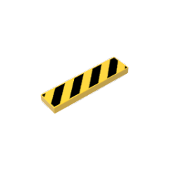 高砖积木零件GDS DE1613配件1x4光面板印刷件警示牌散件 563