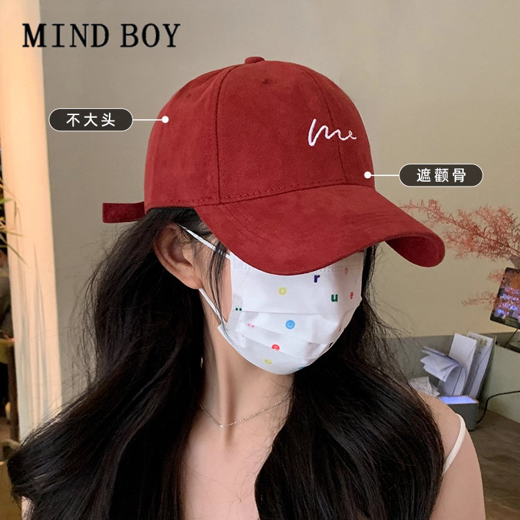 MIND BOY棒球帽女春夏季新款大头围显脸小宽檐加大加深鸭舌帽子男