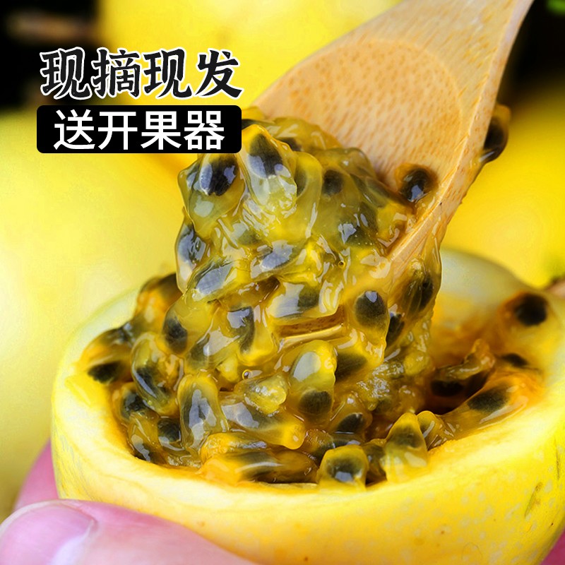 正宗钦蜜9号黄金百香果水果口感多汁皱皮更甜黄金果坏果包赔SC
