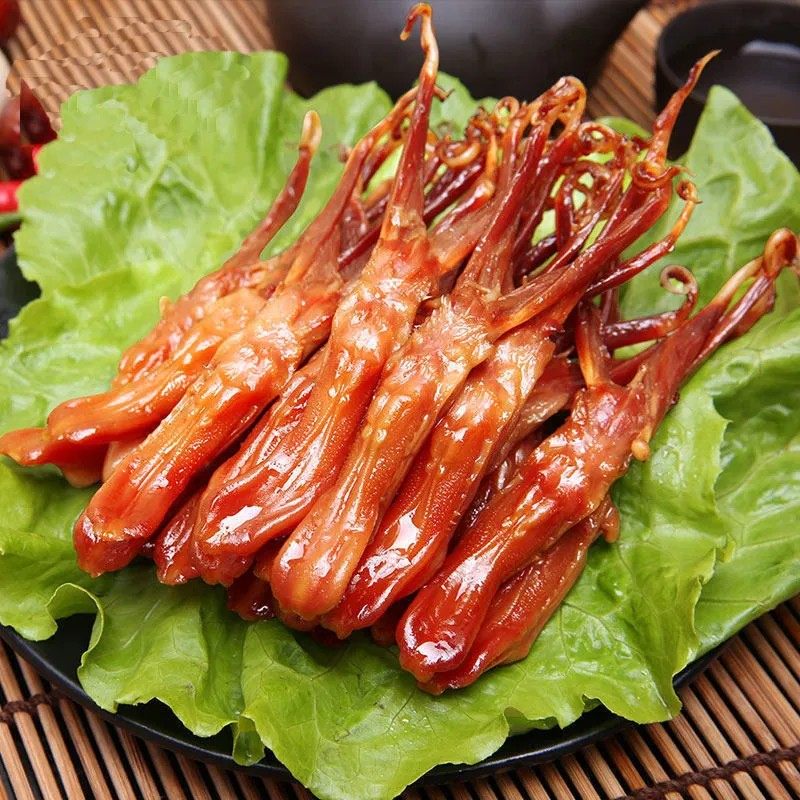 【拍手牌】温州酱香鸭舌解馋下酒菜零食8根装鸭舌33克图片