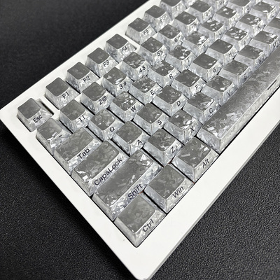 银碳纹3.0侧刻透光机械键盘帽