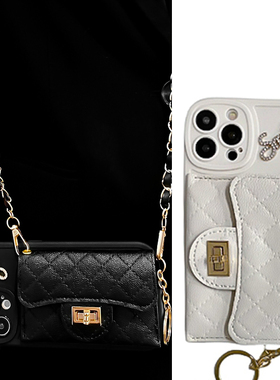 小香风高级立体英文菱格卡包适用opporeno9pro手机壳8/7/6/5/4/3潮r17/r15创意k9/k5/k7/k3防摔a93s/a72/a5女