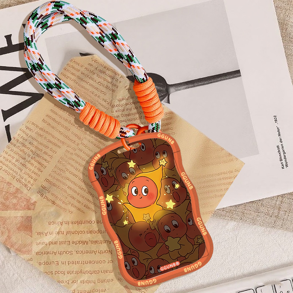 满屏星星小人一发亮小人卡套学生滑盖卡套饭卡地铁电瓶车小区卡包学生卡公交卡身份证件门禁卡工作证件套