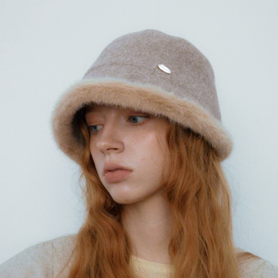 纯屿秋冬毛呢渔夫帽保暖显气质