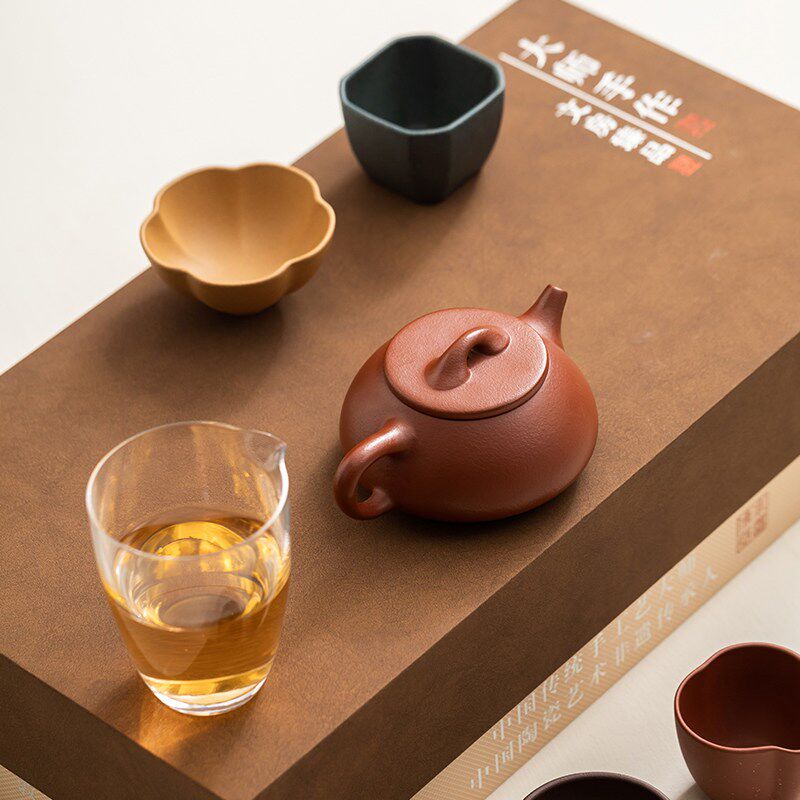 紫砂福器套组茶具 原矿朱泥高端茶具  高端送礼茶具套装
