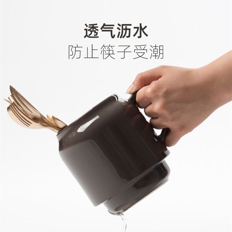 韩国tackaon陶瓷沥水筷子筒厨房筷子勺子叉子收纳筒盒子餐具家用