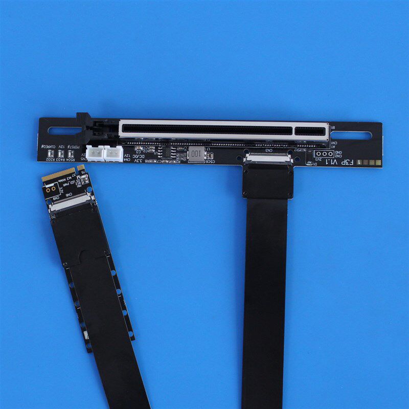 ADT PCIe 5.0 M.2 NGFF NVMe转接x16显卡延长线FFC高速超软低损耗