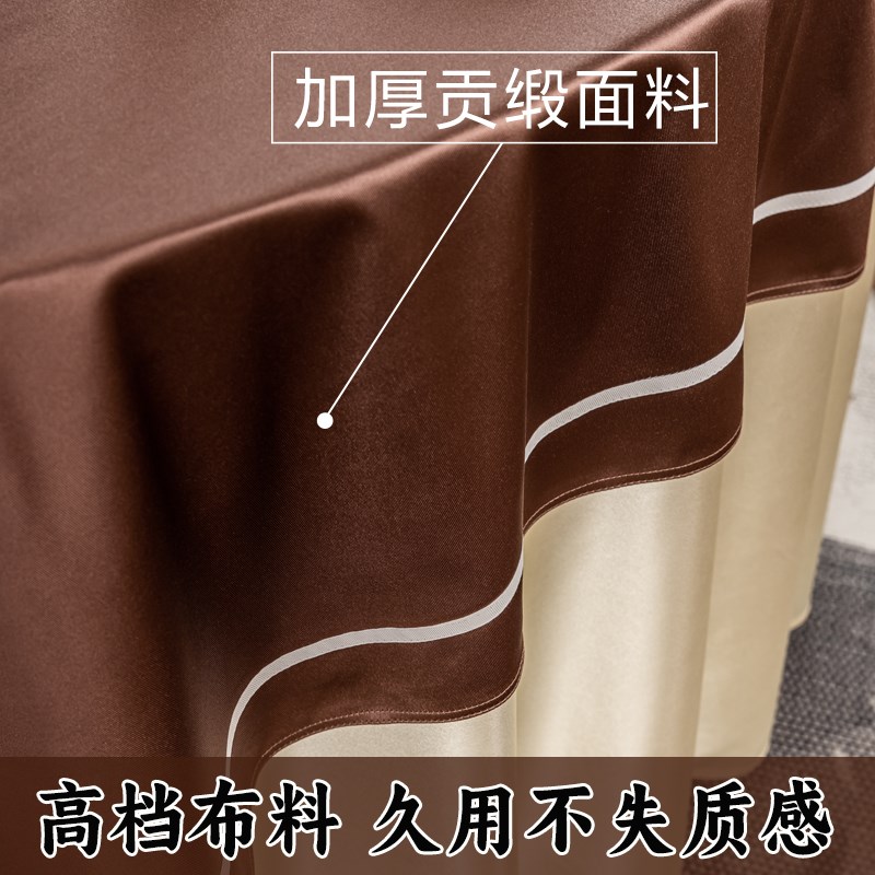 加厚贡缎面料酒店专用大圆桌台布圆形桌布饭店餐厅会议室定做桌布