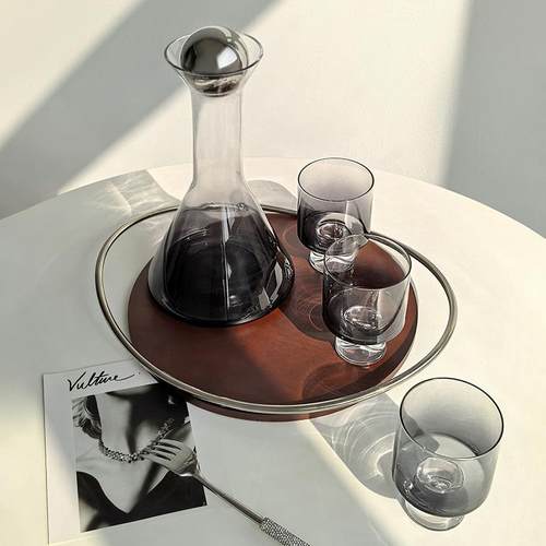 态生活 ins轻奢风不锈钢茶盘家用现代高级感客厅茶几饭厅酒店托