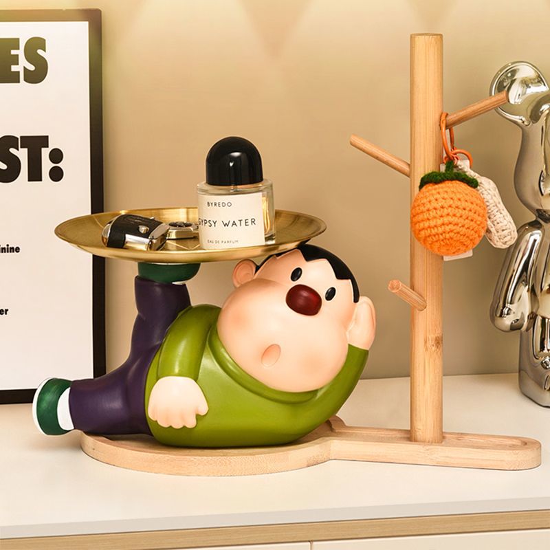 胖虎摆件玄关进门鞋柜放