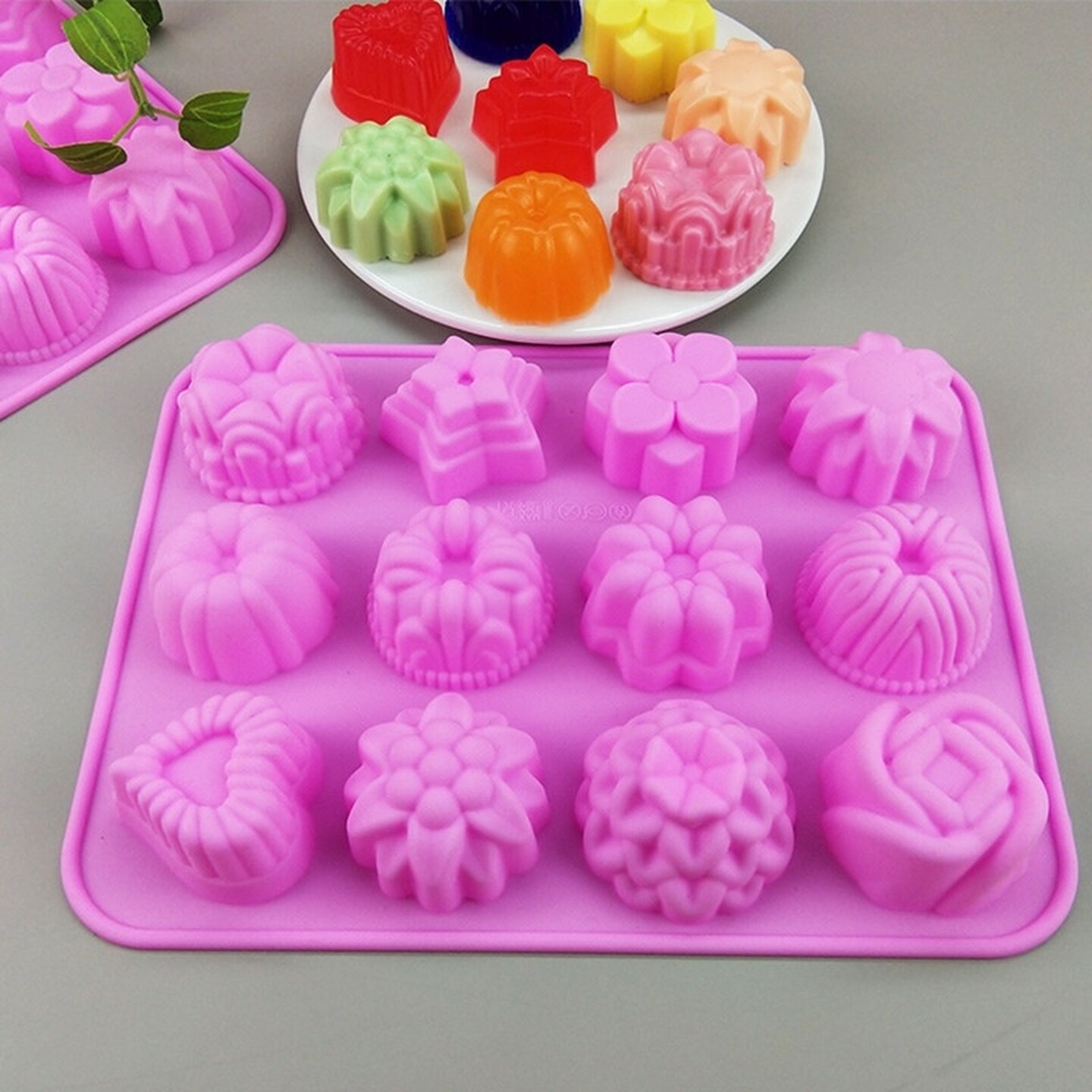 兔子奶冻模具果冻卡通立体小猪布丁钵仔糕硅胶模食品果冻烘焙香皂