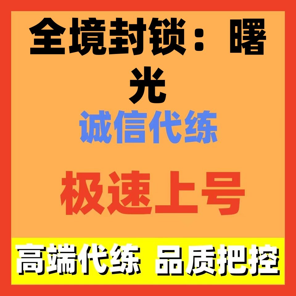 全境封锁曙光代练代打代肝
