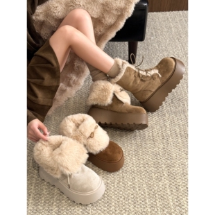 鞋 USA 秋冬季 2025新款 子加绒雪地棉保暖棉靴 UGG雪地靴女款