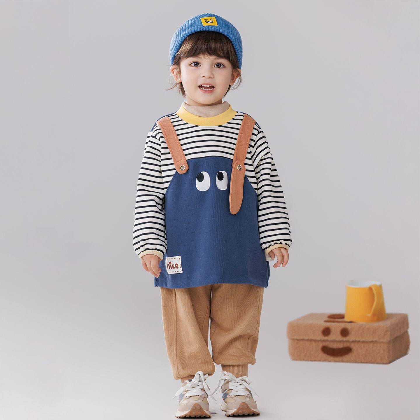 儿童条纹罩衣防水婴幼儿