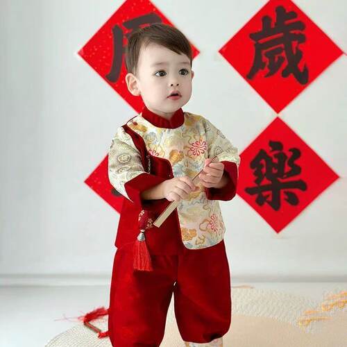 儿童汉服套装新款男宝周