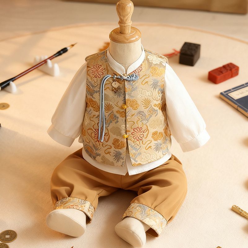 周岁男宝礼服秋季新中式