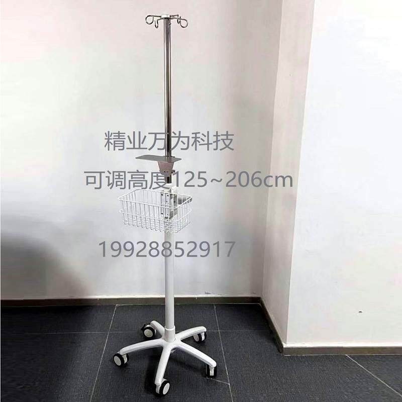 输液泵推车 迈瑞注射泵支架 铝合金顶部 带不锈钢托板 移动台车
