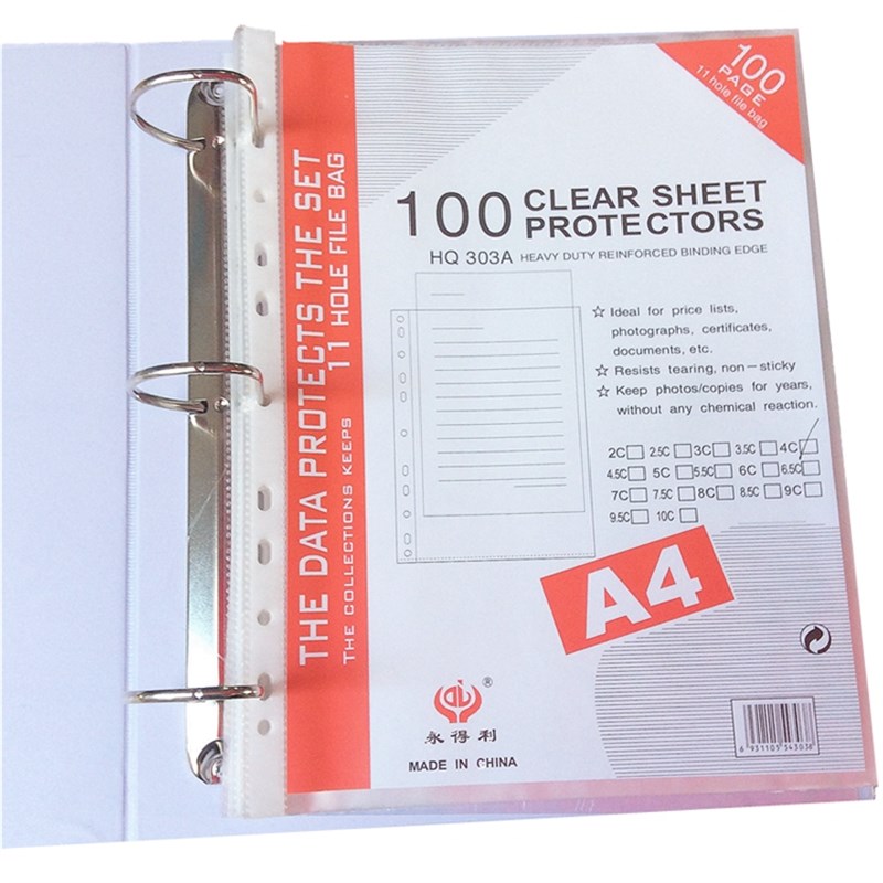 A4打孔文件夹活页本1寸4寸D型白板夹二孔文件夹活页夹2 3 4孔外壳