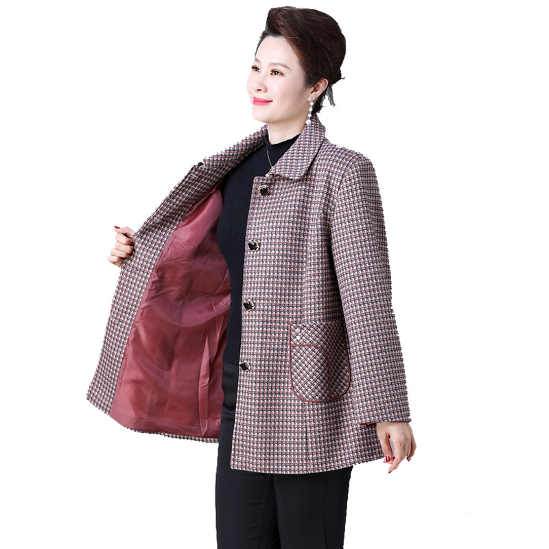 胖妈外套母亲衣服中老年人加肥加大女装妈妈秋冬装宽松开衫220斤