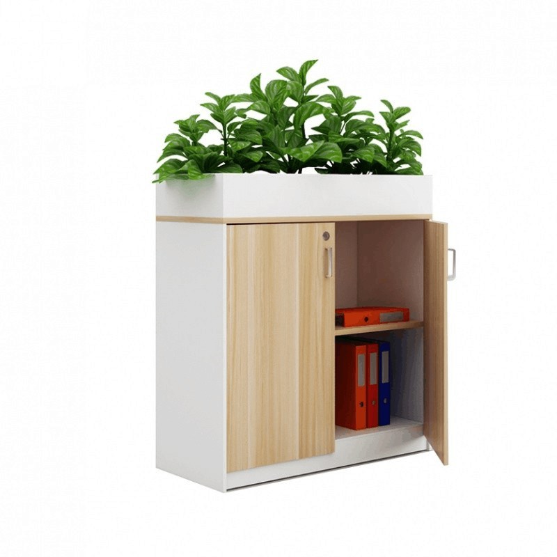 办公室花槽绿植柜厂区装饰遮挡屏风过道围栏饭店隔断柜双面门矮柜