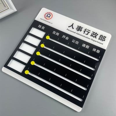 工作人员去向牌岗位值班人员去向牌病房牌去向牌人员去向牌牌定制