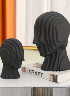 创意家居装饰摆件陶瓷工艺品客厅玄关电视机柜装饰品抽象人物设计