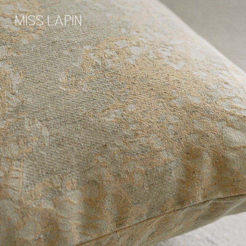 澜品花信东方立体绣吊穗抱枕别墅中式客厅靠枕腰枕沙发靠垫套