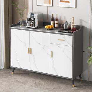 餐边柜一体靠墙现代简约储物柜厨房碗橱收纳置物架客厅岩板茶水柜