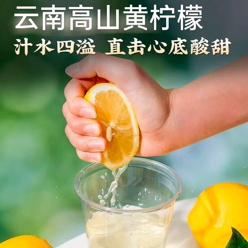 正宗黄柠檬新鲜尤力克水果当季黄柠檬皮薄多汁冷饮奶茶店