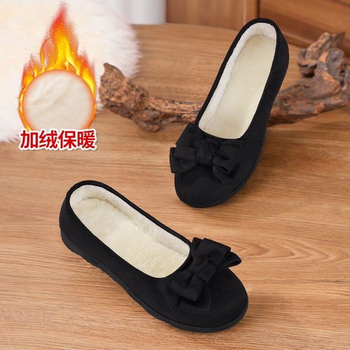 老北京棉鞋女加绒加厚冬季防滑