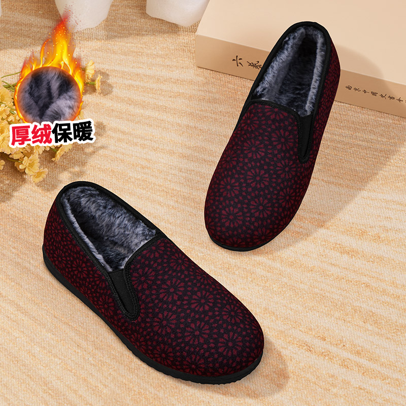 秋冬款加绒保暖老北京棉鞋女防滑