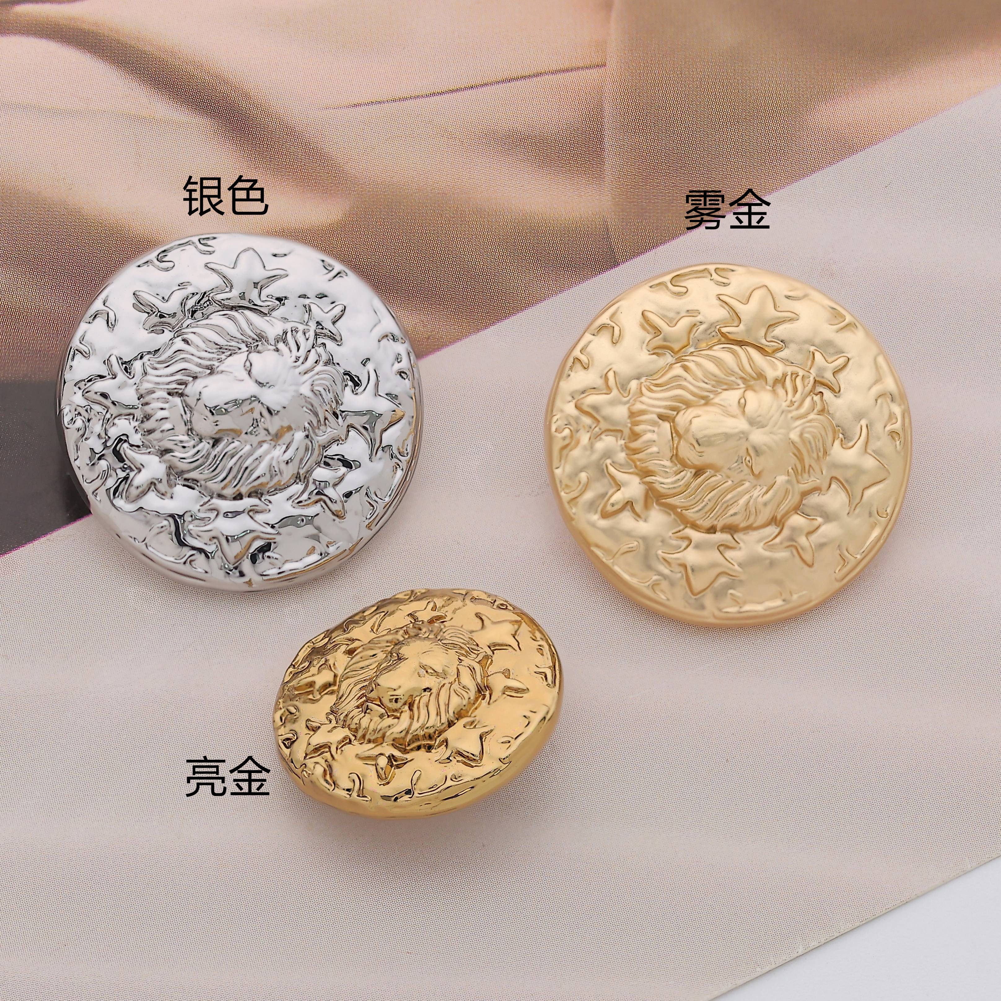 小香风韩版圆形狮子头大衣风衣毛衣衬衫外套针织衣马甲连衣裙扣子