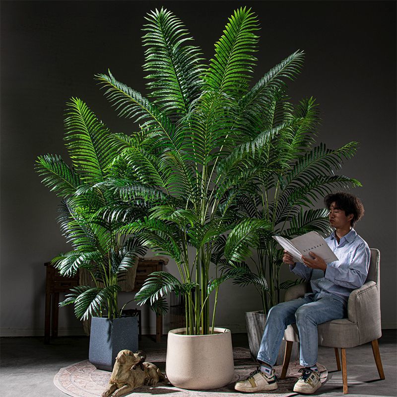 真绿植假植物散尾葵高端轻奢客厅装饰大型生盆栽室内盆景摆件
