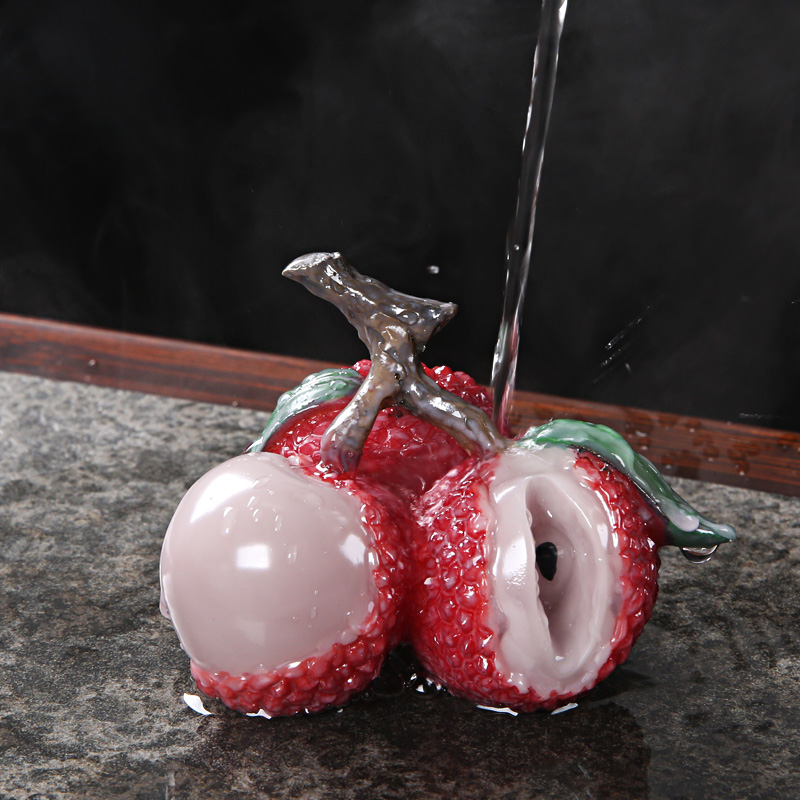荔枝茶宠物摆件冲水变色精品可养