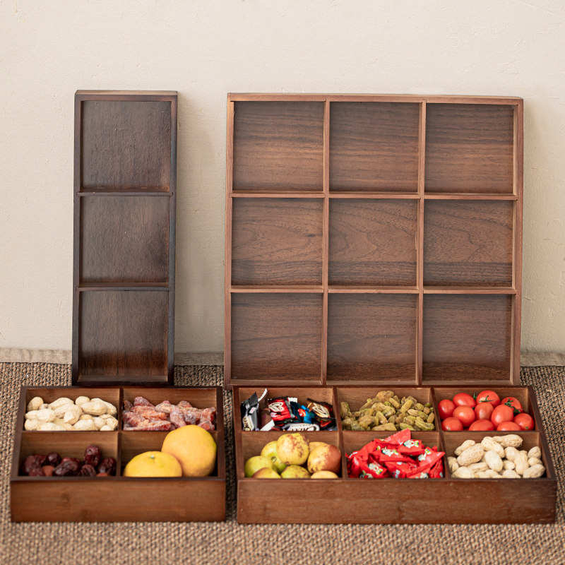 茶点盘家用中式竹制零食干果下午点心盘糕点盘九宫格摆盘围炉煮茶,餐饮具,果盆/果盘/果篮,淘宝优惠券,粉丝福利购,淘宝优惠卷