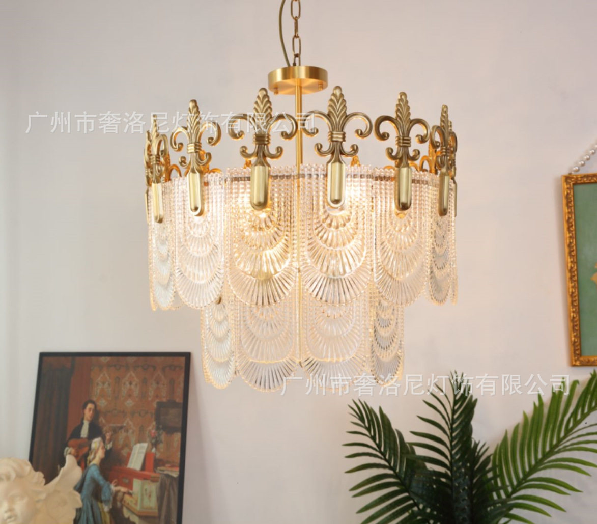 复古Vintage中世纪后现代法式风格全铜吊灯玄关过道衣帽间卧室灯_虎窝淘