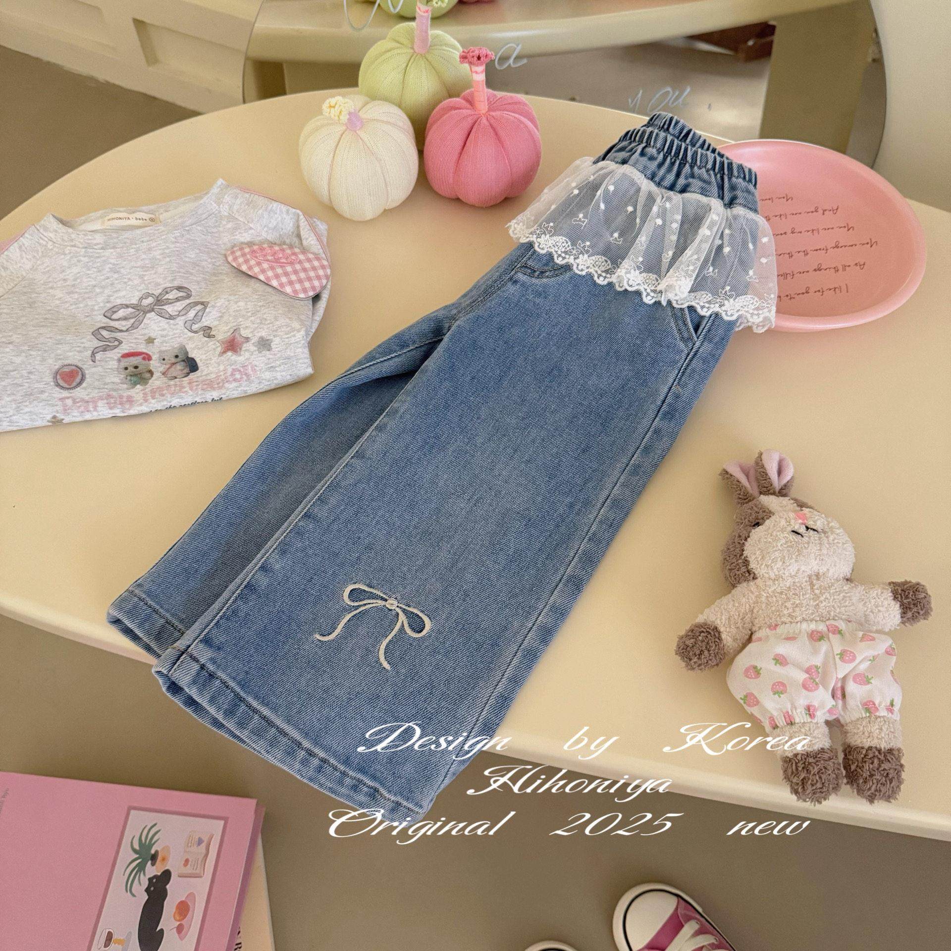 Spring韩国童装2025春夏季新款宝宝屁帘宽松韩版牛仔裤女童休闲,童装/婴儿装/亲子装,儿童牛仔裤,淘宝优惠券,粉丝福利购,淘宝优惠卷