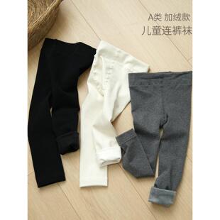 儿童打底裤袜 女童加绒平纹无骨袜子 校服配裙儿童舞蹈袜 秋冬款