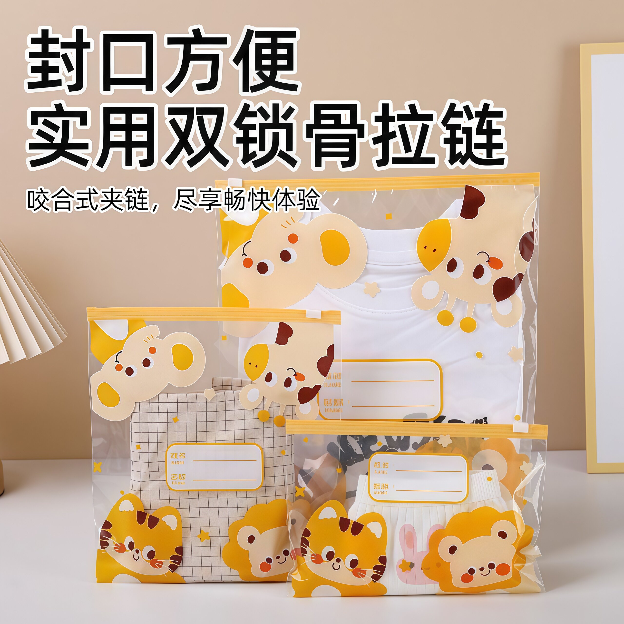 幼儿园儿童衣物防水密封收纳袋